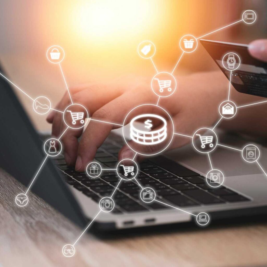 using a laptop to set up your online banking for your business