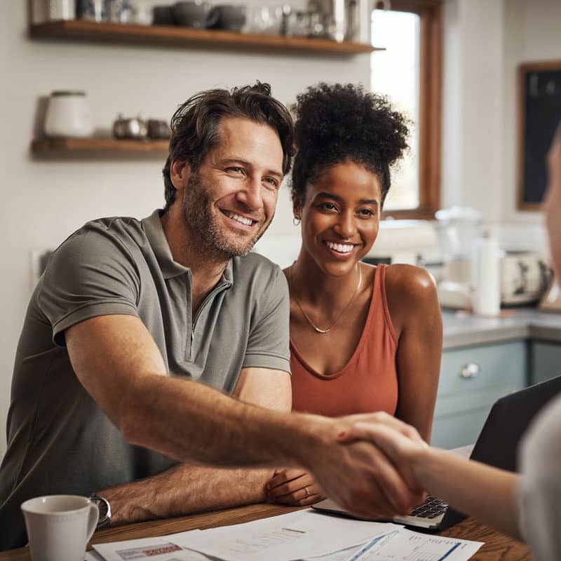 Couple managing investments with HFG Trust fiduciary financial advisor - Portfolio review